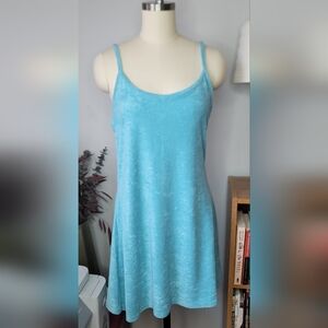 Divided by H&M Terrycloth Dress Aqua Blue Size Medium NWT